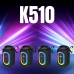 Caixa de Som Bluetooth RGB K510 Kimaster - Preto Pink